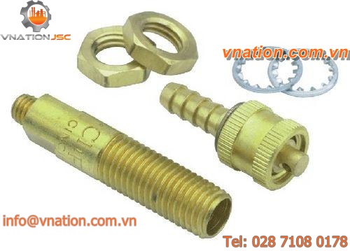 electric connector / cylindrical / rapid / brass