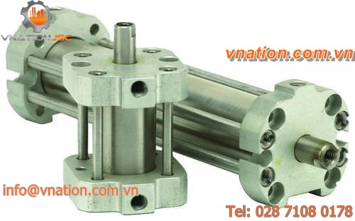 pneumatic cylinder / single-acting / stainless steel