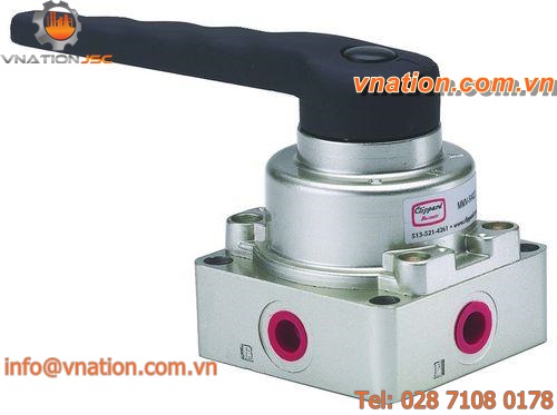 spool hydraulic directional control valve / manual / 4/3-way / base-mounted