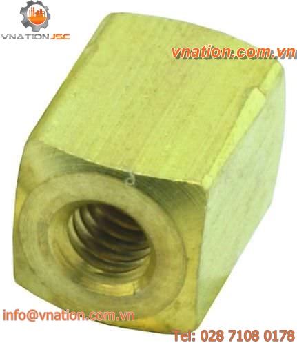 threaded fitting / straight / brass