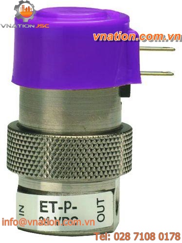 poppet solenoid valve / 2-way / pneumatic / in-line