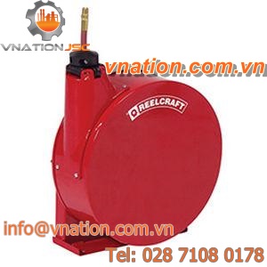 hose reel / spring / enclosed / fixed