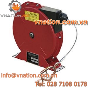 grounding reel / spring / retractable / with mounting bracket