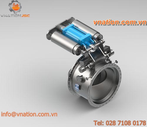 butterfly valve / pneumatic / regulating / for gas