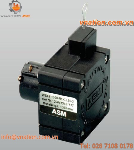 draw-wire position sensor / potentiometer / with analog output / compact