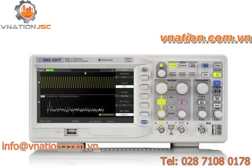 digital oscilloscope / bench-top / 2-channel / with LCD display