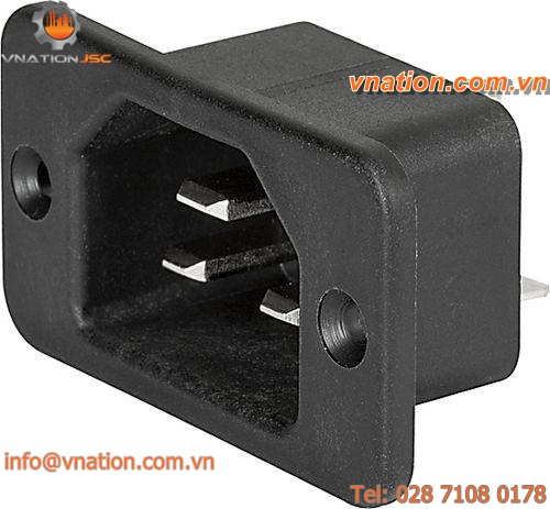 electric connector / square / snap-in / screw