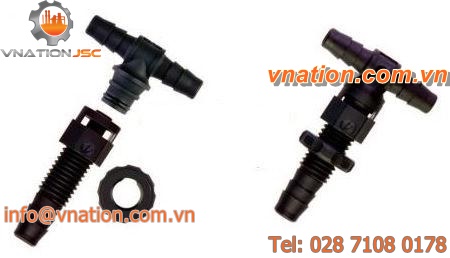 threaded fitting / barbed / bulkhead / T