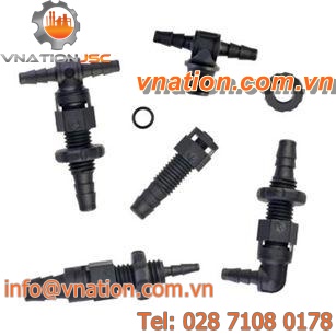 bulkhead fitting / threaded / straight / elbow