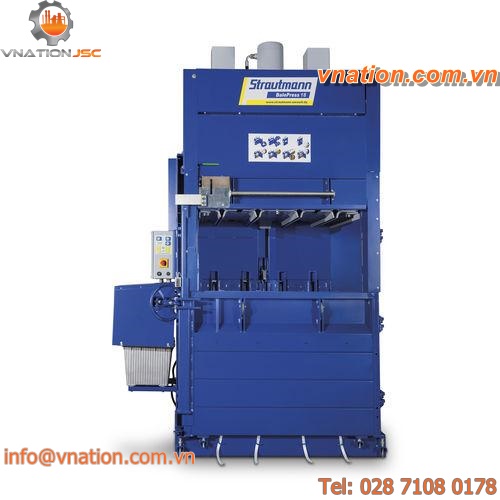 vertical chamber baling press / front-loading / for PET bottles / for plastics
