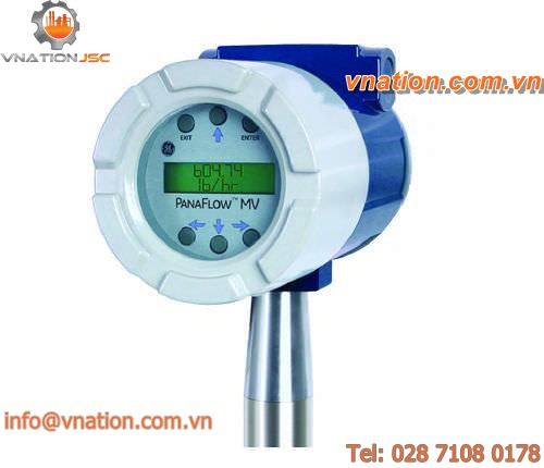 mass flow meter / vortex / for liquids / insertion