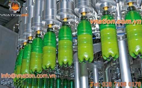 hot filler / for plastic bottles / automatic / rotary