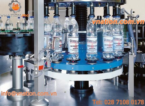 rotary labelling machine / hot-melt glue / for self-adhesive labels / wrap-around