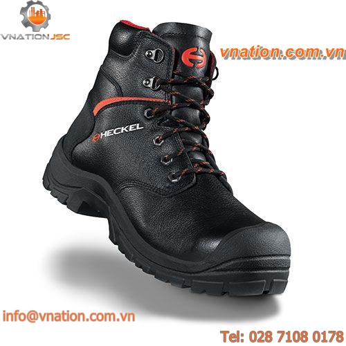 fire-retardant safety boot / anti-perforation / leather / rubber