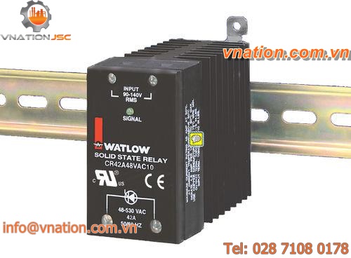 solid state relay with heatsink / compact / DIN rail / single-phase
