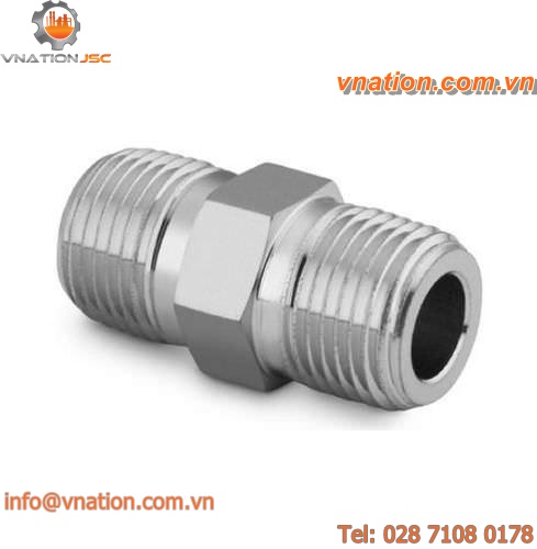 nipple / carbon steel / threaded / hexagonal