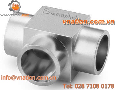 union fitting / weld / T / stainless steel