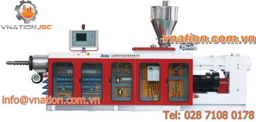profile extrusion extruder / for pipe extrusion / for PVC / conical twin-screw