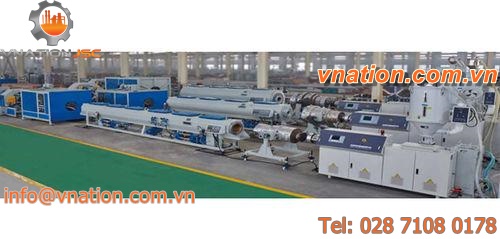 pipe extrusion line / for HDPE / for PP / for gas pipes
