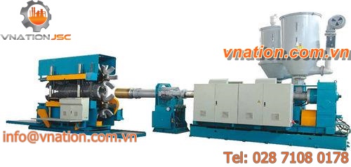 pipe extrusion line / for PVC / for HDPE / for PP