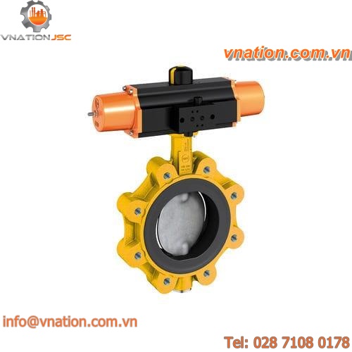 butterfly valve / pneumatic / for gas / lug type