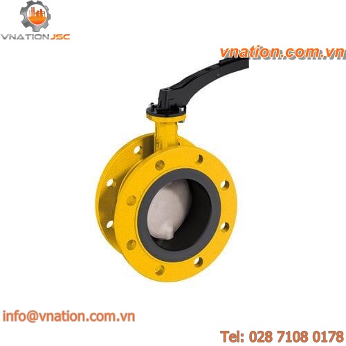 butterfly valve / lever / for wastewater / for gas