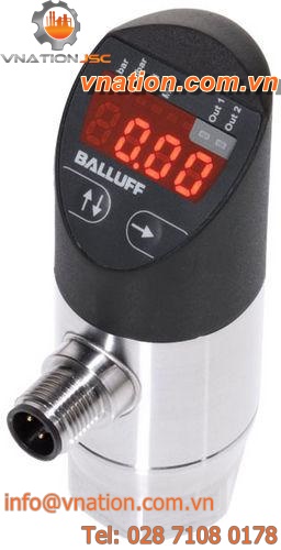 pressure sensor with analog output / IP67 / with digital display / compact