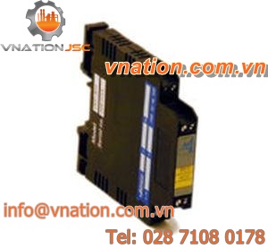DIN rail mount temperature transmitter / 4-20 mA / programmable