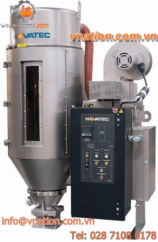 desicant dryer / cooler / for plastic pellets / stainless steel