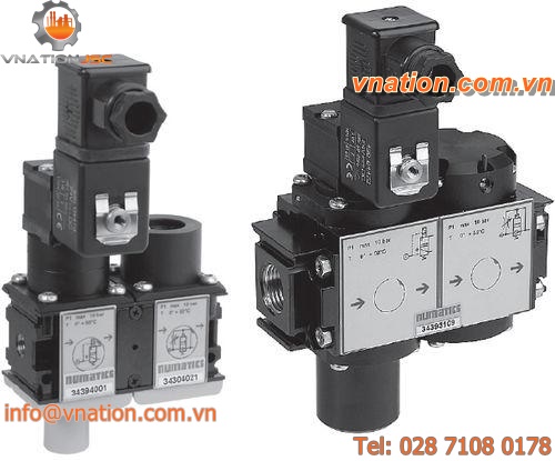 electropneumatic valve / shut-off / for chemicals / soft-start