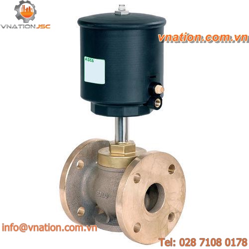 piston valve / control / flange / bronze