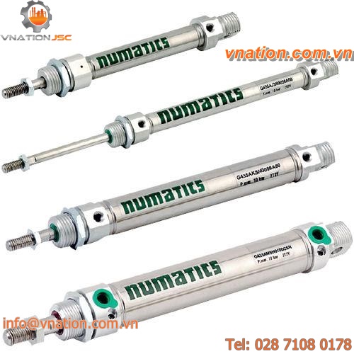 round cylinder / pneumatic / double-acting / single-acting