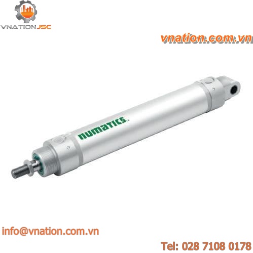 pneumatic cylinder / double-acting / single-acting / round