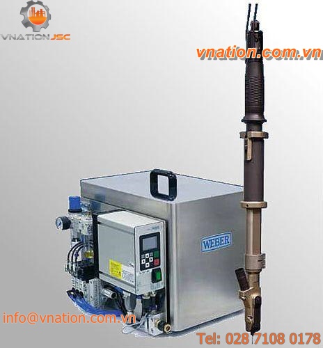 corded electric screwdriver / stationary / with automatic feed / straight model