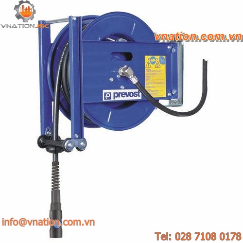 compressed air hose reel / open-drum / for compressed air / steel