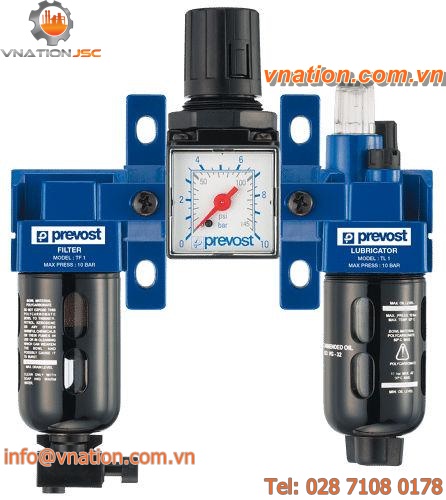 compressed air filter-regulator-lubricator / pressure