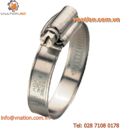 embossed band hose clamp / worm-drive / stainless steel