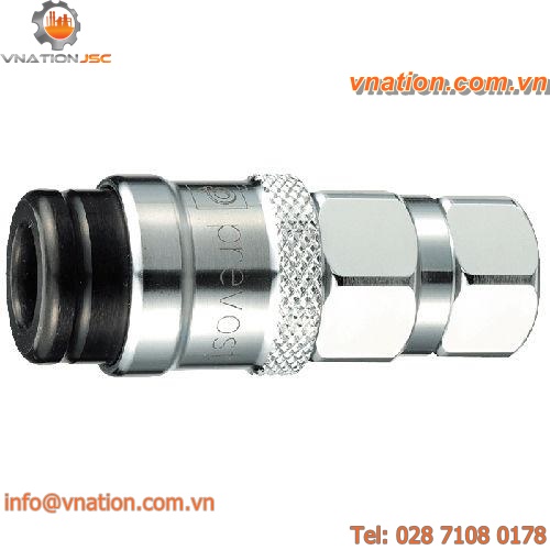 female fitting / threaded / straight / chrome-plated brass