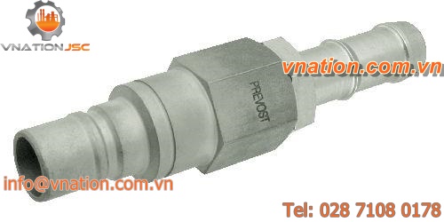 double hose adapter / stainless steel / brass