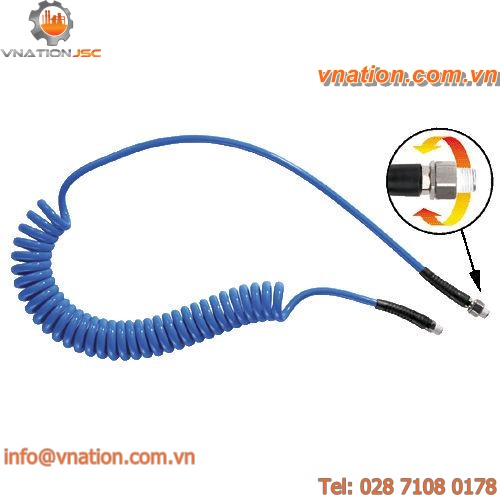 compressed air hose / for pneumatic conveying / polyurethane / spiral