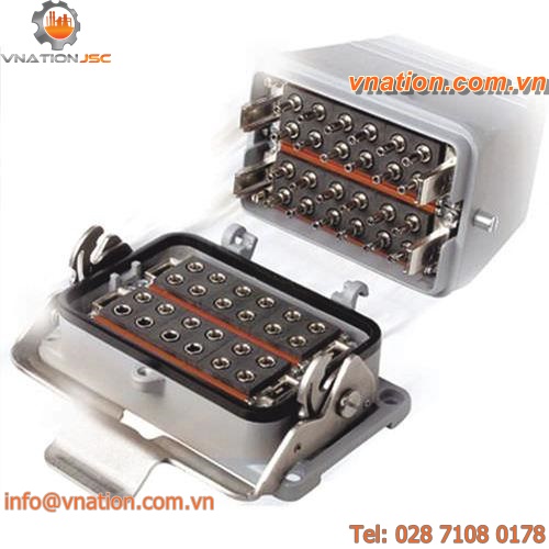 hybrid connector / rectangular / locking / modular