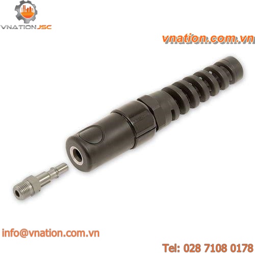 security quick coupling / polyamide / pneumatic / lightweight