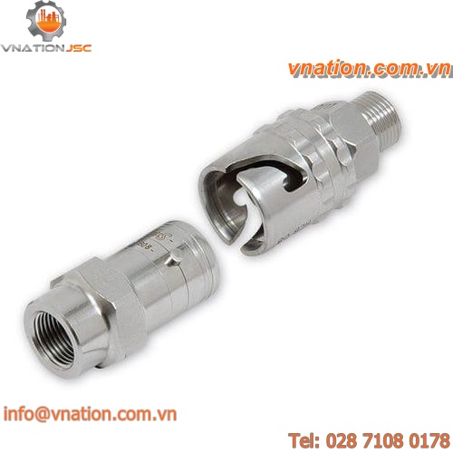 flat face quick coupling / stainless steel / all-fluid / high-pressure