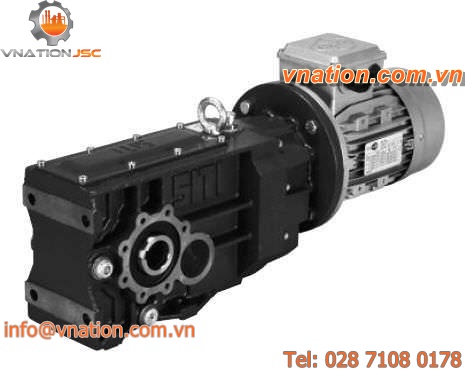 right-angle electric gearmotor / bevel / helical