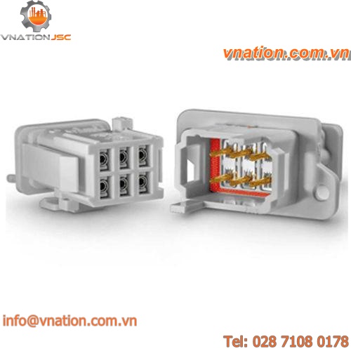 electric connector / rectangular / crimp / high-current