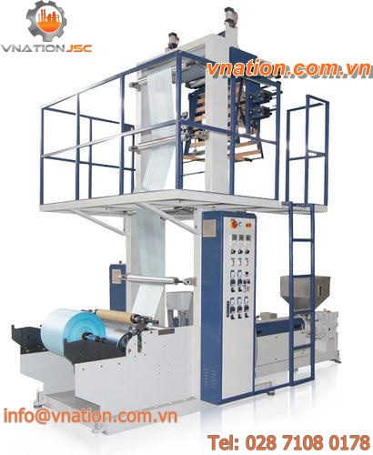 blown film extrusion line / for LDPE / for HDPE / compact