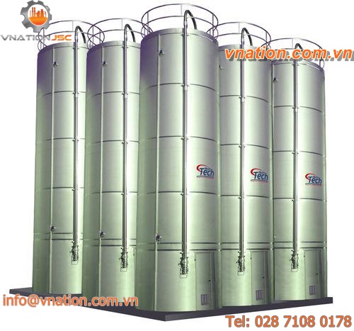 welded silo / with vibrating bottom / with mixer / weighing