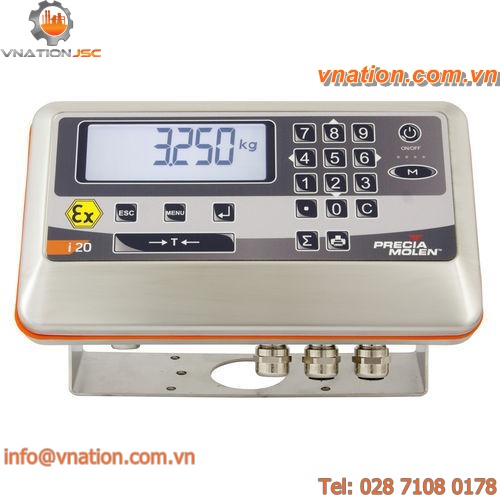 LCD display weight indicator / tabletop / panel-mount / precision