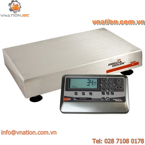 tabletop scales / platform / with LCD display / stainless steel