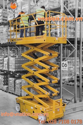 self-propelled scissor lift / electric / compact